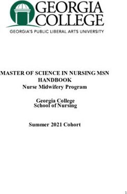 MASTER OF SCIENCE IN NURSING MSN HANDBOOK - Nurse Midwifery Program Georgia College School of Nursing Summer 2021 Cohort 1 - Georgia ...