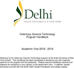 Veterinary Science Technology Program Handbook Academic Year 2018 2019 - SUNY Delhi