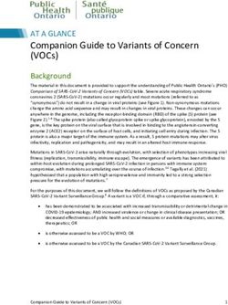 AT A GLANCE Companion Guide to Variants of Concern (VOCs) - Public ...