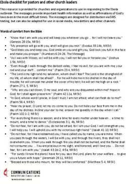 Ebola checklist for pastors and other church leaders