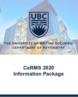 CARMS 2020 INFORMATION PACKAGE - THE UNIVERSITY OF BRITISH COLUMBIA DEPARTMENT OF PSYCHIATRY - UBC DEPARTMENT OF ...