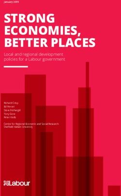 STRONG ECONOMIES, BETTER PLACES - Local and regional development policies for a Labour government - The Labour Party