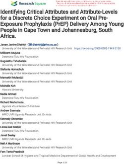 IDENTIFYING CRITICAL ATTRIBUTES AND ATTRIBUTE-LEVELS FOR A DISCRETE CHOICE EXPERIMENT ON ORAL PRE-EXPOSURE PROPHYLAXIS (PREP) DELIVERY AMONG ...