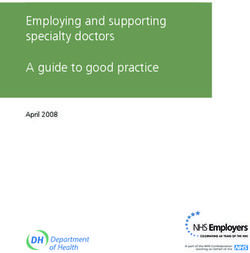 Employing and supporting specialty doctors A guide to good practice - April 2008