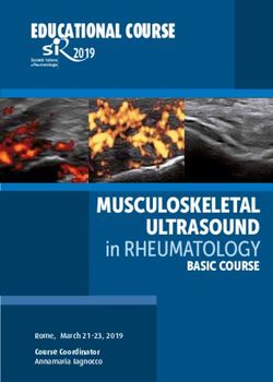 EDUCATIONAL COURSE - MUSCULOSKELETAL ULTRASOUND in RHEUMATOLOGY BASIC COURSE - EULAR
