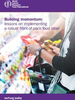 Building momentum: lessons on implementing a robust front-of-pack food label - wcrf.org/policy - World Cancer Research Fund