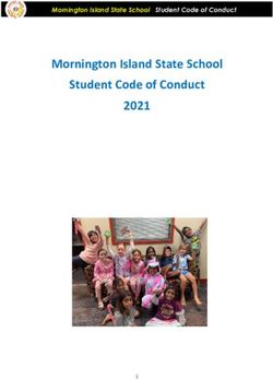 Mornington Island State School Student Code of Conduct 2021 - Mornington Island State School Student Code of Conduct