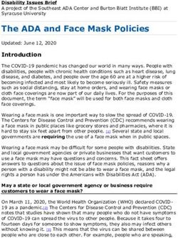 The ADA and Face Mask Policies