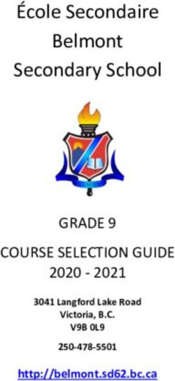 École Secondaire Belmont Secondary School - GRADE 9 COURSE SELECTION GUIDE 2020 2021 - Belmont | Secondary ...