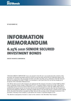 INFORMATION MEMORANDUM - 6.25% 2021 SENIOR SECURED INVESTMENT BONDS - JLG Group PLC