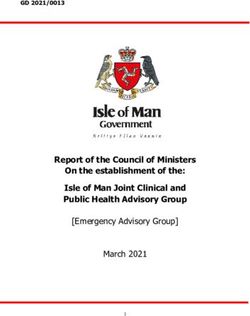 Report of the Council of Ministers On the establishment of the: Isle of Man Joint Clinical and Public Health Advisory Group - Emergency Advisory ...