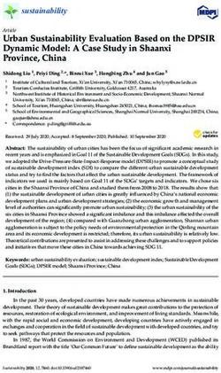 Urban Sustainability Evaluation Based on the DPSIR Dynamic Model: A Case Study in Shaanxi Province, China - MDPI