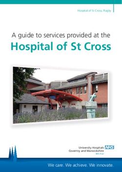 Hospital of St Cross A guide to services provided at the - We care. We achieve. We innovate.