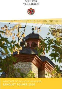 WELCOME TO SCHLOSS VOLLRADS - BANQUET FOLDER 2020