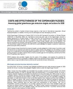 COSTS AND EFFECTIVENESS OF THE COPENHAGEN PLEDGES: OECD