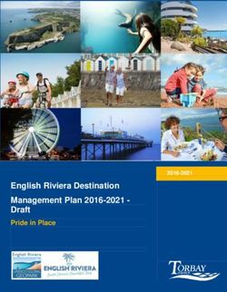 English Riviera Destination Management Plan 2016-2021 - Draft - Pride in Place 2016-2021