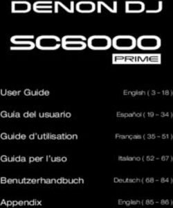 User Guide Guía del usuario Guide d'utilisation Guida per l'uso Benutzerhandbuch Appendix - English 3 - 18 Español 19 - 34 Français 35 ...
