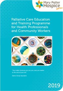 Palliative Care Education and Training Programme for Health Professionals and Community Workers - Mary Potter Hospice