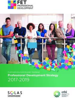 2017-2019 Professional Development Strategy FURTHER EDUCATION AND TRAINING