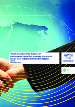 Transforming the APEC Outcome on Environmental Goods into a Broader Sustainable Energy Trade Initiative: What are the Options? - ICTSD December 2013