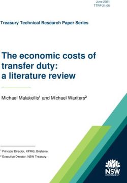 The economic costs of transfer duty: a literature review - Michael Malakellis1 and Michael Warlters2