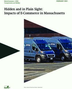 Hidden and in Plain Sight: Impacts of E-Commerce in Massachusetts - FEBRUARY 2021 - Metropolitan Area ...