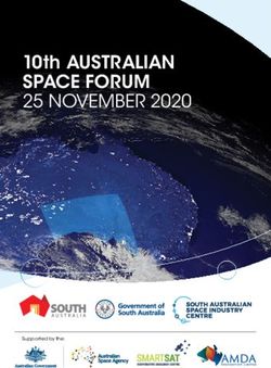 10th AUSTRALIAN SPACE FORUM 25 NOVEMBER 2020