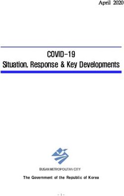 COVID-19 Situation, Response & Key Developments - April 2020