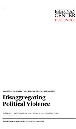 Disaggregating Political Violence - PROTESTS, INSURRECTION, AND THE SECOND AMENDMENT - Brennan Center for Justice