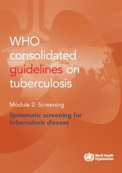 WHO Consolidated Guidelines On Tuberculosis - Systematic Screening For ...