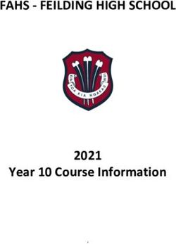 FAHS - FEILDING HIGH SCHOOL - 2021 Year 10 Course Information