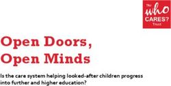 Open Doors, Open Minds - Is the care system helping looked-after children progress into further and higher education?
