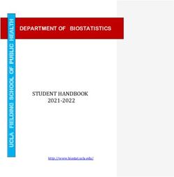STUDENT HANDBOOK 2021-2022 - DEPARTMENT OF BIOSTATISTICS - UCLA Biostatistics