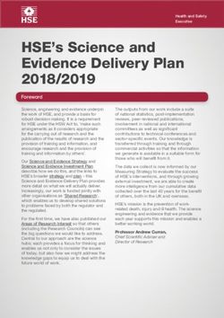 HSE's Science and Evidence Delivery Plan 2018/2019