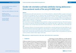 Gender role orientation and body satisfaction during adolescence - Cross-sectional results of the 2017/18 HBSC study - RKI