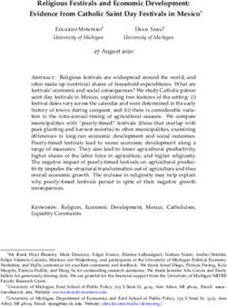 Religious Festivals and Economic Development: Evidence from Catholic Saint Day Festivals in Mexico* - University of ...