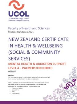 NEW ZEALAND CERTIFICATE IN HEALTH & WELLBEING (SOCIAL & COMMUNITY SERVICES)