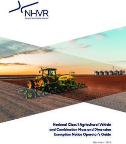 National Class 1 Agricultural Vehicle and Combination Mass and Dimension Exemption Notice Operator's Guide - November 2020 - | NHVR
