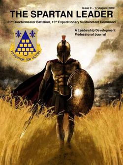 THE SPARTAN LEADER 61st Quartermaster Battalion, 13th Expeditionary Sustainment Command A Leadership Development Professional Journal - US Army ...