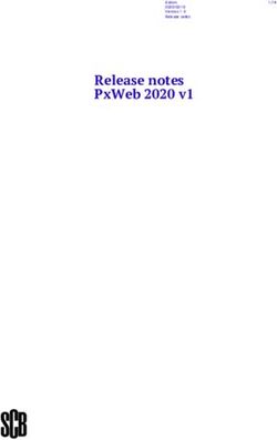 RELEASE NOTES PXWEB 2020 V1 - SCB