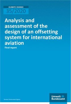 Analysis and assessment of the design of an offsetting system for international aviation 35/2020