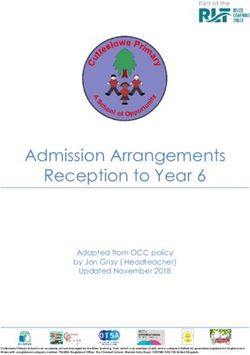 Admission Arrangements Reception to Year 6 - Oxfordshire County Council