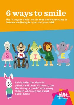 6 ways to smile The '6 ways to smile' are six tried and tested ways to increase wellbeing for you and your child - This booklet has ideas for ...