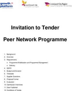 Invitation to Tender Peer Network Programme - Growth Platform