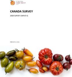 CANADA SURVEY 2020 SURVEY (WAVE 4) - Food Policy Study