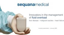 Innovators in the management of fluid overload - liver disease - malignant ascites - heart failure - Sequana ...