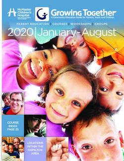 January - August - COURSE INDEX LOCATIONS WITHIN THE HAMILTON - Community Education Service