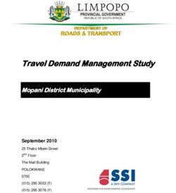 Travel Demand Management Study - Mopani District Municipality September 2010