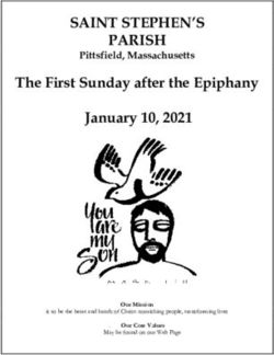 SAINT STEPHEN'S PARISH - The First Sunday after the Epiphany January 10, 2021 Pittsfield, Massachusetts