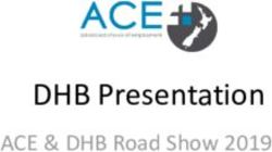 DHB Presentation ACE & DHB Road Show 2019 - ACE RMO Website